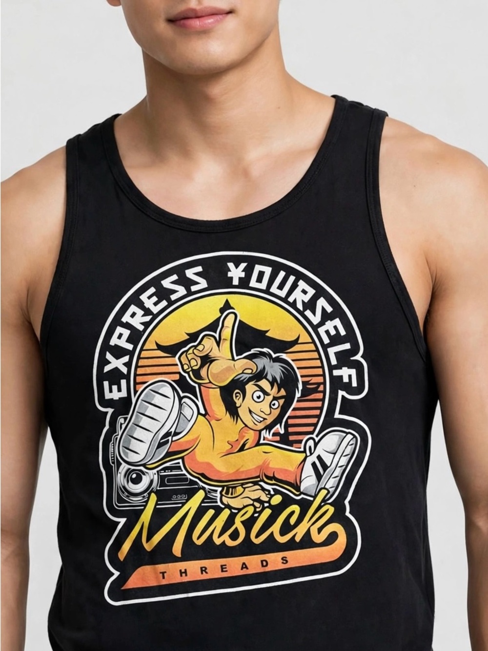Black Musick Graphic Tank Top -